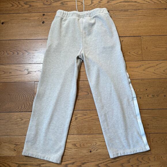 Lou & Grey Gray Wide Leg Lounge Pants M Cozy Fleece Side Stripe Pockets - Picture 2 of 10